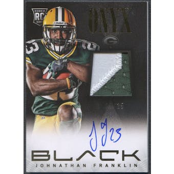 2013 Panini Black Onyx #13 Johnathan Franklin Rookie Prime Signatures Gold Patch Auto #09/25