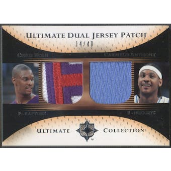 2005/06 Ultimate Collection #DPBA Chris Bosh & Carmelo Anthony Dual Patch #14/40