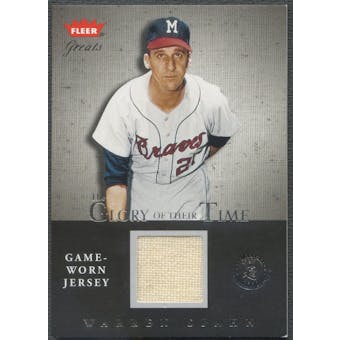 2004 Greats of the Game #WS Warren Spahn Glory of Their Time Game Used Jersey