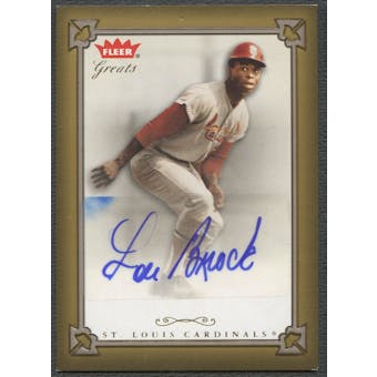 2004 Greats of the Game #LB Lou Brock Auto