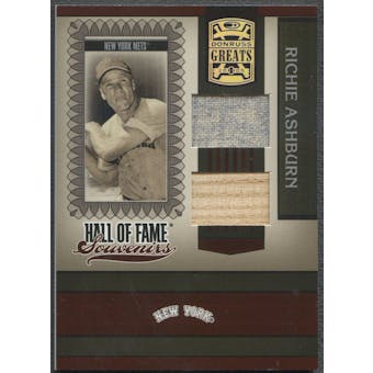 2005 Donruss Greats #24 Richie Ashburn Hall of Fame Souvenirs Material Combo Bat Jersey