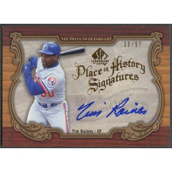 2006 SP Legendary Cuts #TR Tim Raines Place in History Auto #33/97