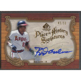 2006 SP Legendary Cuts #CA Rod Carew Place in History Auto /50