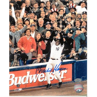 Charlie Hayes Autographed New York Yankees "96 World Series Last Out" 8x10 Photo (Leaf)