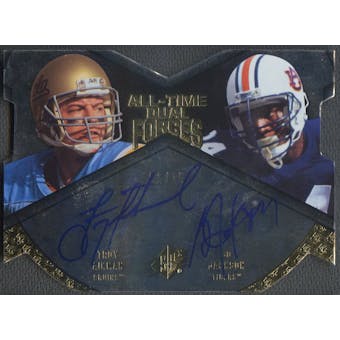 2012 Upper Deck All-Time Greats #ATF2AJ Bo Jackson & Troy Aikman SPx All-Time Dual Forces Auto #01/15