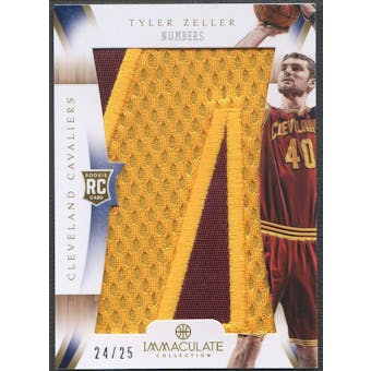 2012/13 Immaculate Collection #TZ Tyler Zeller Numbers Patch #24/25