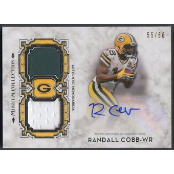 2013 Topps Museum Collection #SSDRARC Randall Cobb Signature Swatches Dual Jersey Auto #55/80