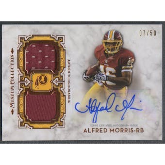 2013 Topps Museum Collection #SSDRAAM Alfred Morris Signature Swatches Copper Dual Jersey Auto #07/50