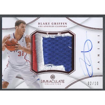 2012/13 Immaculate Collection #BG Blake Griffin Red Jumbo Patch Auto #02/10