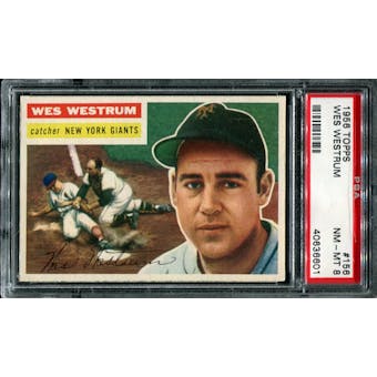 1956 Topps Baseball #156 Wes Westrum PSA 8 (NM-MT) *6601