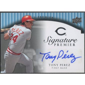2008 Upper Deck Premier #TP Tony Perez Signature Premier Auto #25/45