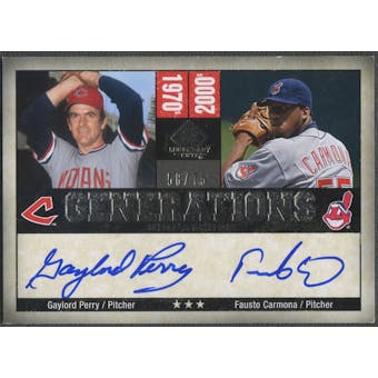 2008 SP Legendary Cuts #PC Gaylord Perry & Fausto Carmona Generations Dual Auto #58/75