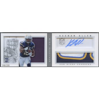 2013 Panini Playbook #217 Keenan Allen Signatures Silver Rookie Patch Auto #248/299