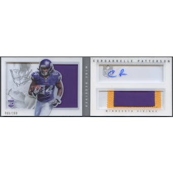 2013 Panini Playbook #204 Cordarrelle Patterson Signatures Silver Rookie Patch Auto #066/269
