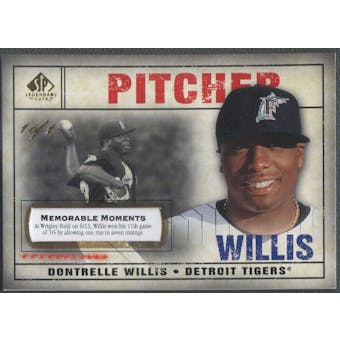 2008 SP Legendary Cuts #95 Dontrelle Willis Memorable Moments #1/1