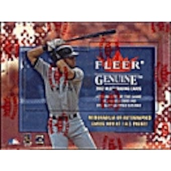 2002 Fleer Genuine Baseball Hobby Box