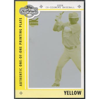 2008 Topps Co-Signers #60 Chin-Lung Hu Rookie Printing Plate Yellow #1/1