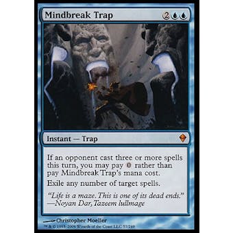 Magic the Gathering Zendikar Single Mindbreak Trap FOIL MODERATE PLAY (MP)