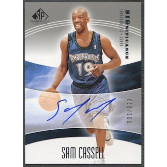 2004/05 SP Game Used #SC Sam Cassell SIGnificance Auto #018/100