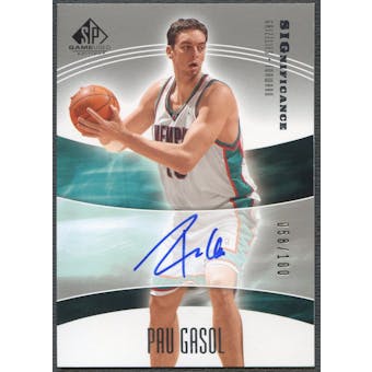 2004/05 SP Game Used #PG Pau Gasol SIGnificance Auto #058/100