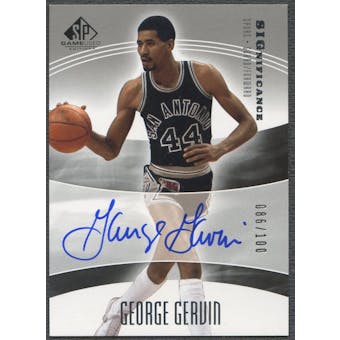 2004/05 SP Game Used #GG George Gervin SIGnificance Auto #086/100
