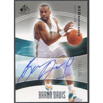 2004/05 SP Game Used #BD Baron Davis SIGnificance Auto #042/100