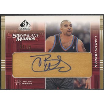 2003/04 SP Game Used #BOSM Carlos Boozer SIGnificant Marks Auto #24/75