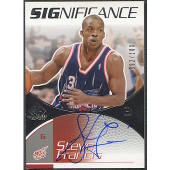 2003/04 SP Game Used #SF Steve Francis SIGnificance Auto #092/100