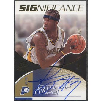 2003/04 SP Game Used #JO Jermaine O'Neal SIGnificance Gold Auto #10/10