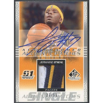 2003/04 SP Game Used #JOAP Jermaine O'Neal Authentic Patch Auto #27/50