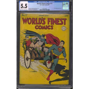World's Finest Comics #17 CGC 5.5 (OW-W) *4081392003*