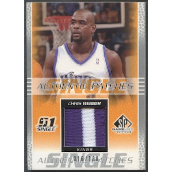 2003/04 SP Game Used #CWP Chris Webber Authentic Patch #016/100