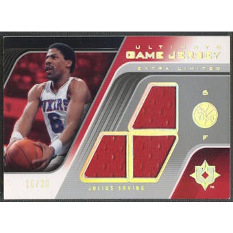 2004/05 Ultimate Collection #JE Julius Erving Game Jerseys Limited Extra Jersey #15/25