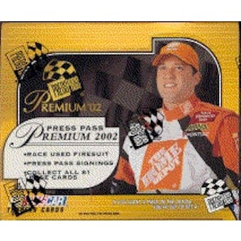 2002 Press Pass Premium Racing 24 Pack Box
