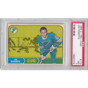 1968/69 O-Pee-Chee Hockey #113 Jim Roberts PSA 7 (NM) *7376