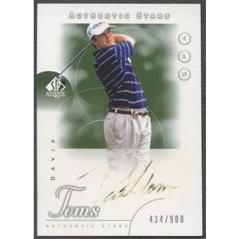 2001 SP Authentic #136 David Toms AS Rookie Auto (Faded) #434/900