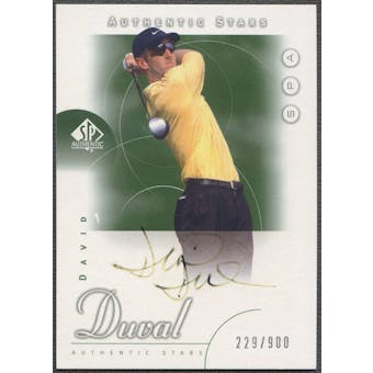 2001 SP Authentic #46 David Duval AS Rookie Auto (Faded) #229/900