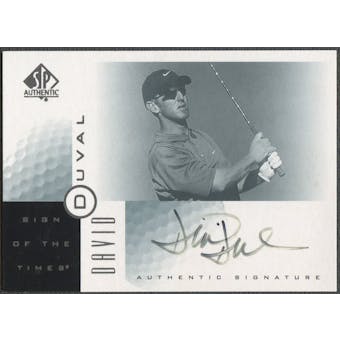 2001 SP Authentic #DD David Duval Sign of the Times Rookie Auto (Faded) SP