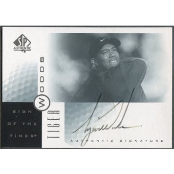 2001 SP Authentic #TW Tiger Woods Sign of the Times Rookie Auto (Faded) SP