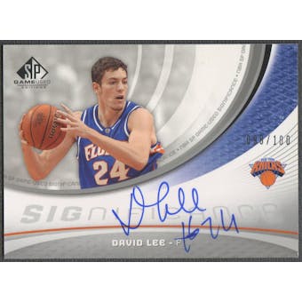 2005/06 SP Game Used #DL David Lee SIGnificance Rookie Auto #098/100