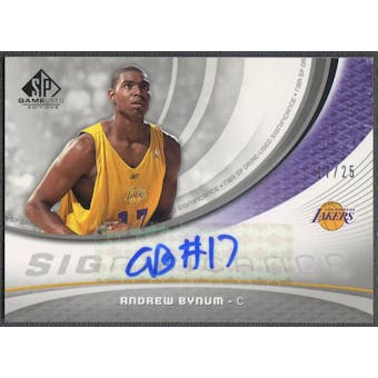 2005/06 SP Game Used #BY Andrew Bynum SIGnificance Rookie Auto #17/25