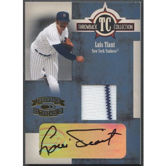 2005 Throwback Threads #27 Luis Tiant Throwback Collection Signature Jersey Auto #48/50