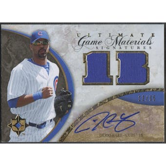 2006 Ultimate Collection #DL Derrek Lee Game Materials Signatures Jersey Auto #12/35