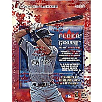 2002 Fleer Genuine Baseball 20 Pack & Game Program Hobby Box