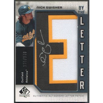 2006 SP Authentic #NS Nick Swisher By the Letter "E" Patch Auto #135/170