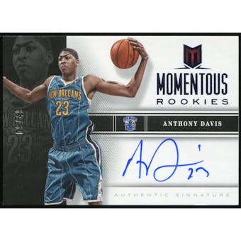 2012/13 Panini Momentum Momentous Rookies Autographs Blue #40 Anthony Davis 9/49