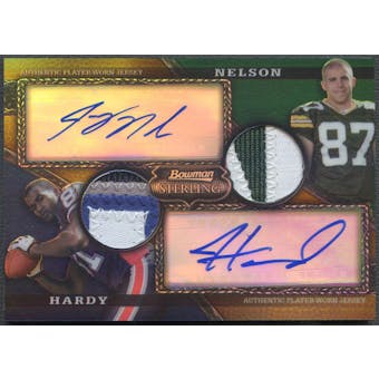 2008 Bowman Sterling #AR19 Jordy Nelson & James Hardy Gold Rookie Patch Auto #50/75
