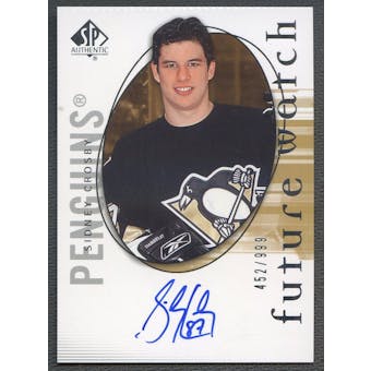 2005/06 SP Authentic #181 Sidney Crosby Rookie Auto #452/999