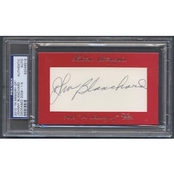 2010 Historic Autograph In Memory Of Johnny Blanchard Auto #1/4 PSA DNA