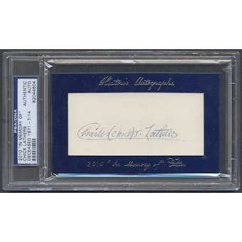 2010 Historic Autograph In Memory Of Chick Lathers Auto #07/14 PSA DNA